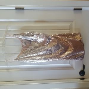 Red Dress Ever After Sequined Cocktail Dress